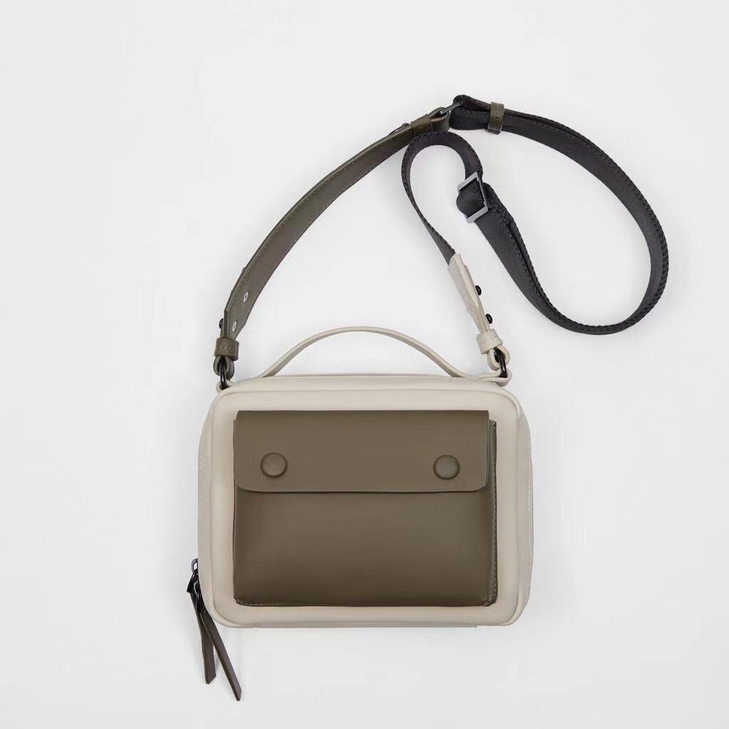 Fashion Patchwork Messenger Bag Luxury Brand Wide Strap Shoulder Crossbody Bags for Women Unisex Handbags and Purses Square Tote