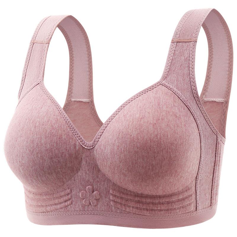 

Glossy new vest shoulder strap without steel ring bra four-breasted in the elderly large size women s underwear bra 50/115C cup