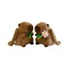Capybara Backpack Plush Doll: Large Capacity Women's Cartoon Hamburger Schoolbag