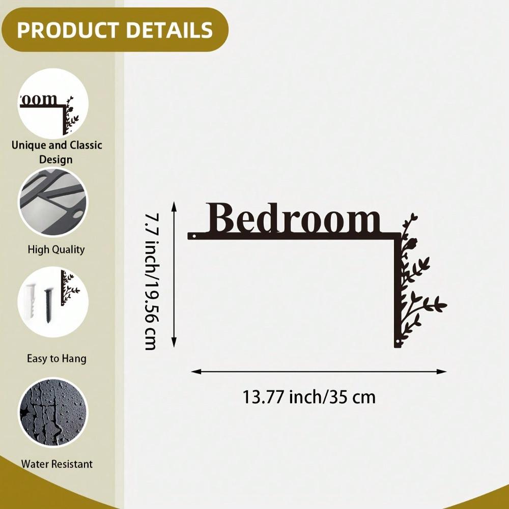 Iron Door Corner Decor Room Sign Wall Hanging Modern Home Gift