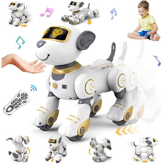 VATOS Remote Control Robot Dog Toy for Kids - Interactive Touch & Follow 17 Functions Robot Dog Pet, Programmable Smart Walking Puppy Intelligent