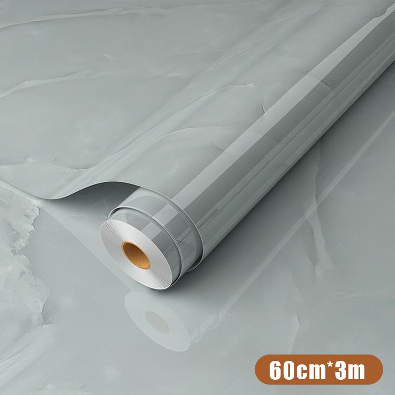 Self Adhesive Marble Grain Contact Paper Waterproof Oil Proof Stain Resistant Easy Clean for Kitchen Countertop Bathroom Renovation