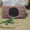 Reptile Tree Hide Resin Lizard Sleeping Cave Hollow Simulation Log Hide Waterproof Habitat Shelter Decor Realistic For Tank
