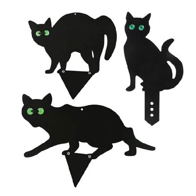 Cat Statue Art Decors Garden Black Cat Decorations Animals Shape Yard Decorations