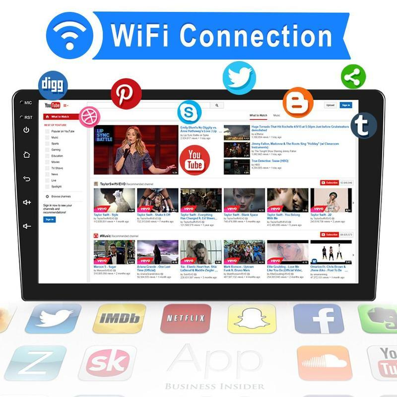 Android 11.0 2Din 10,1'' HD 1080P autorádio 1+16G/2+32G MP5 přehrávač do auta WIFI GPS Bluetooth FM rádio Mirror Link AHD Pohled zezadu