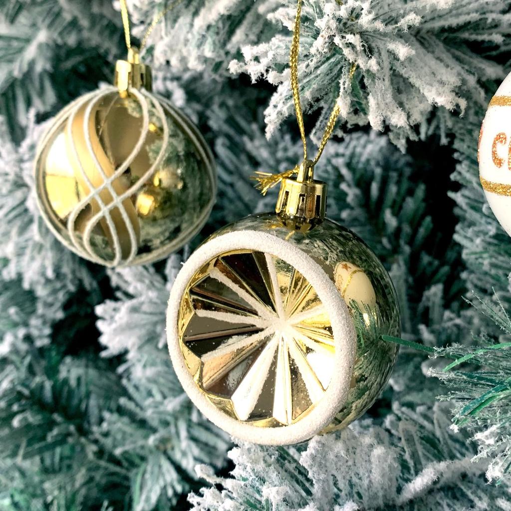 Hanakaze Set of 6cm Christmas Nordic with 4 Stylish and Gorgeous Gold Perfect for DIY Christmas and Perfect for Decorating Your Home or New 16-Piece