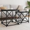 VidaXL Nesting Coffee Tables 2 Pcs Black Engineered Wood 838943