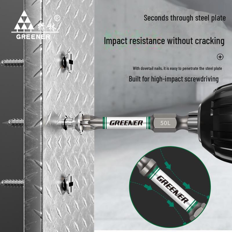 Green Forest Magnetic Non-slip Electric Screwdriver & Flashlight Drill Set