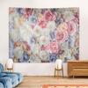 Pastoral Rose Flower Tapestry Spring Tapestry Background Cloth HD Hanging Cloth Tapestry Home Decor Home Decor with Install Fittings