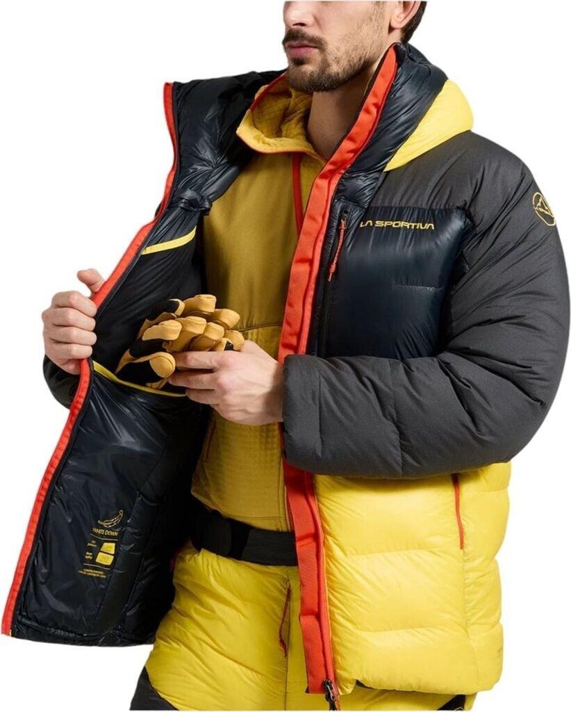 Jacket La Sportiva Olympus Tech Down Parka Black-yellow K00Y00