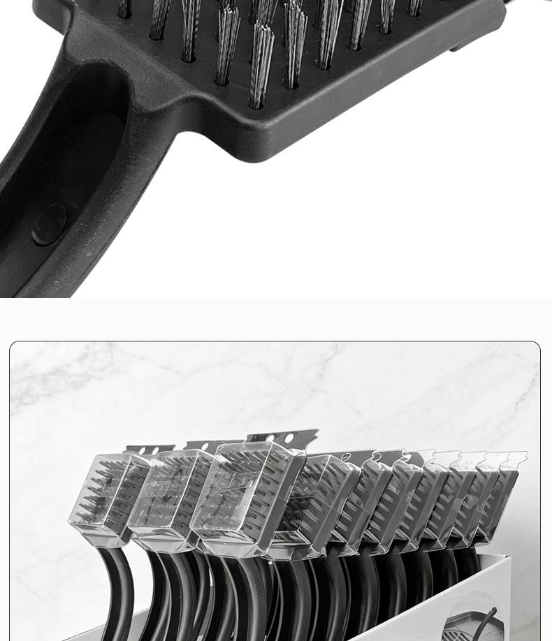 Stainless Steel BBQ Grill Cleaning Brush - Outdoor Rust & Dirt Removal Tool.