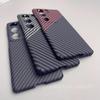 Case For Vivo V29 Pro 5G PC Carbon Fiber Texture Pattern Matte Hard Phone Back Cover For Vivo V 29 Slim Thin Shell Bumper