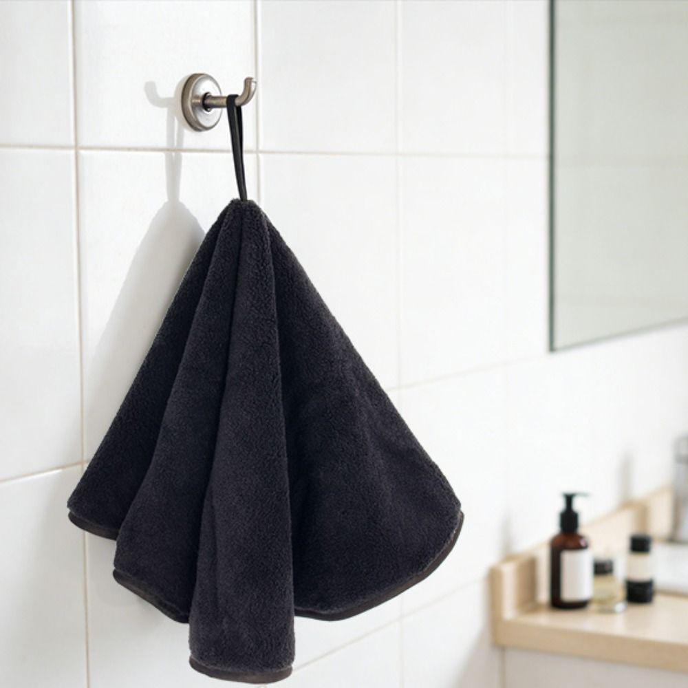 2PCS Super Absorbent Hand Towel Hanging Bath Towel Morden Round Kitchen Towel  Washbasin