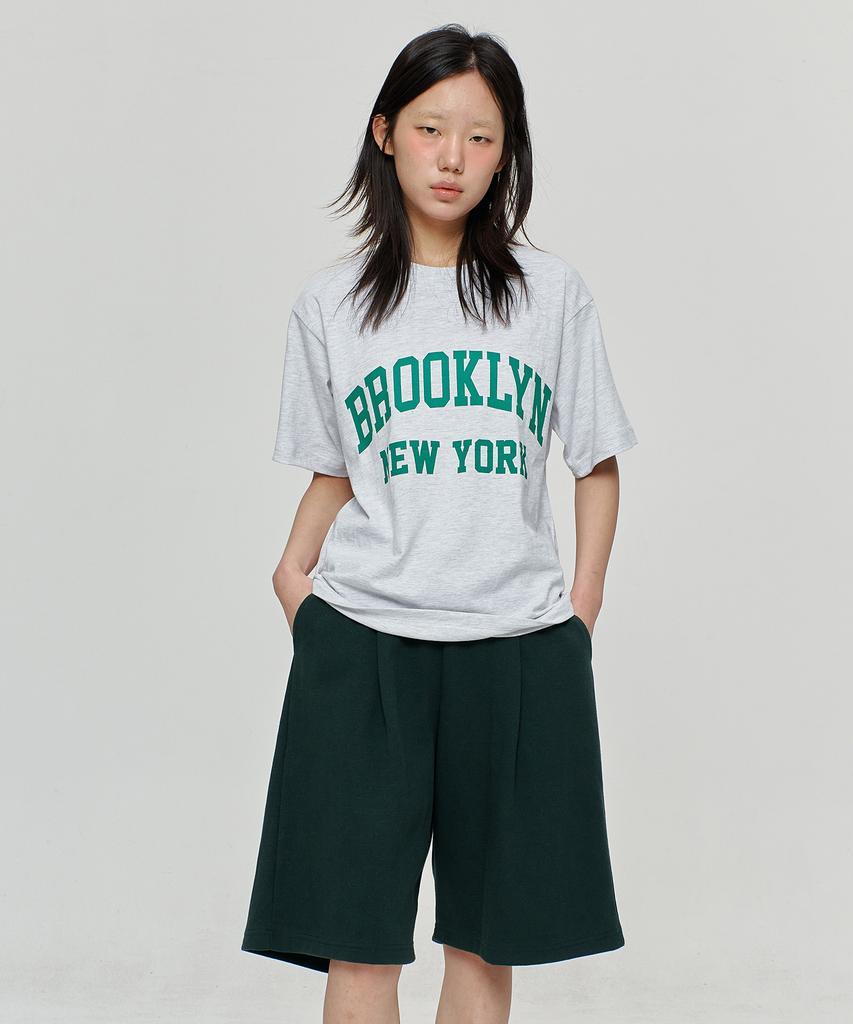 PAPERBOY [Set] Brooklyn New York Short Sleeve Half Pants Set-White