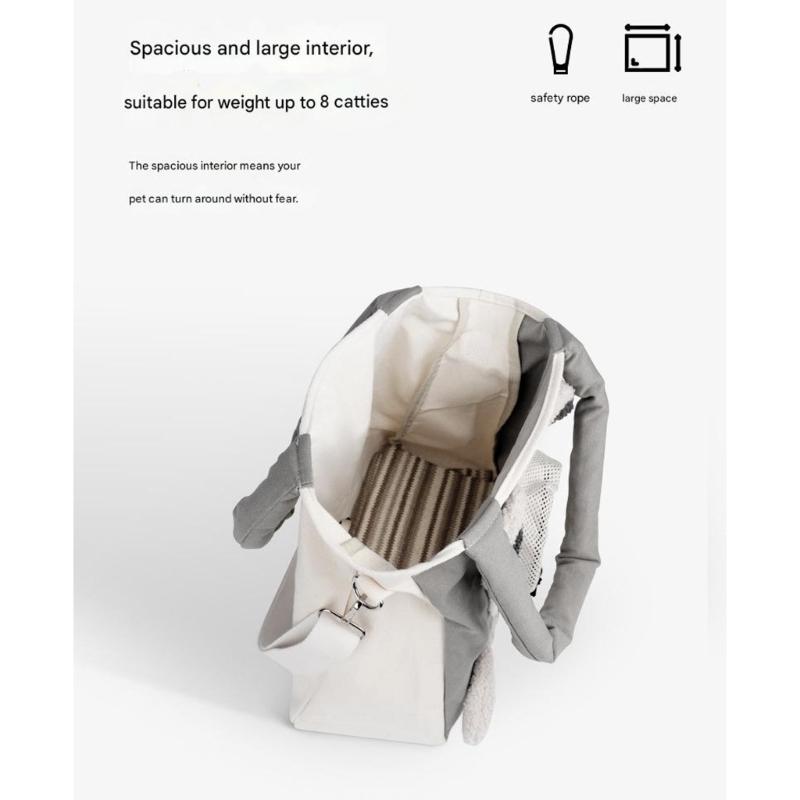 Comfortable Canvas Pet Carriers Bag with Open Top Design For Small Dog And Cats Shoulder Bag For Easy Carry Daily Outings