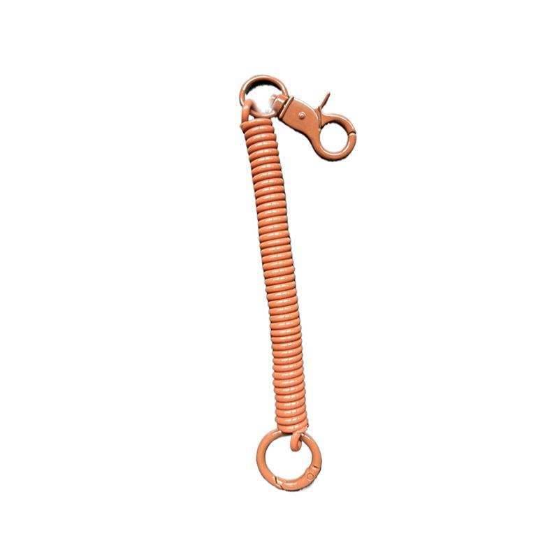 Colorful Lobster Clasp Id Card Holder Lanyard Keyring Anti-Lost Spring Rope Retractable Keychain Mobile Phone Chain