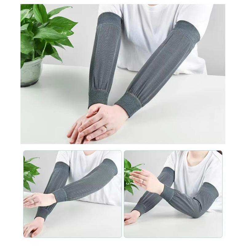 2Pairs Summer Cooling Arm Sleeves Sun Uv Protection Hand Cover Arm Warmers Running Fishing Cycling Basketball Sunscreen Sports S