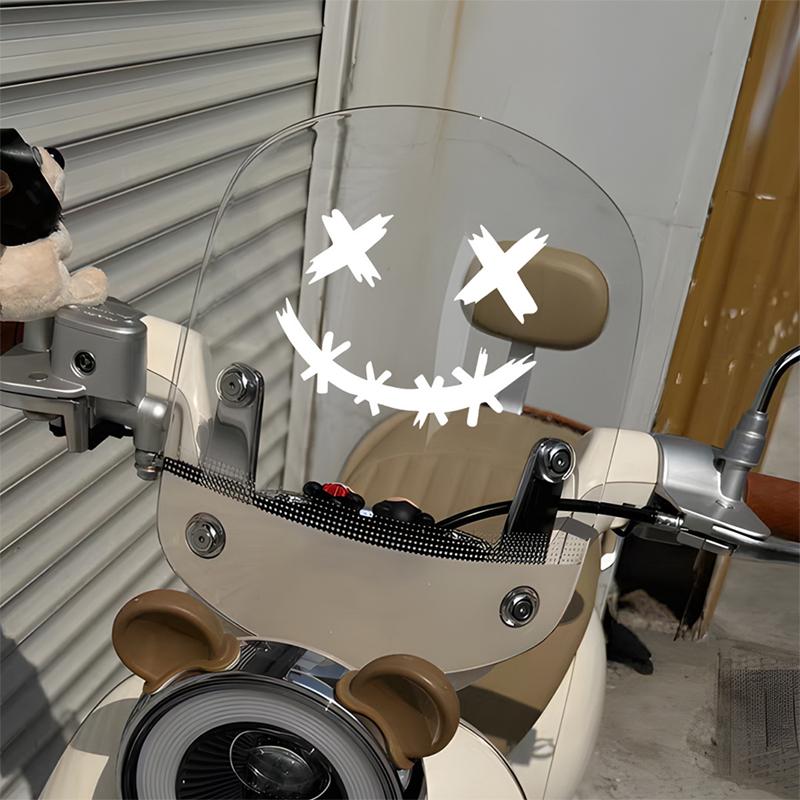 Wasserdichte Reflektierende Aufkleber Für Motorradhelm, Dämon Grinsendes Gesicht Aufkleber, Autokarosseriedekoration, Autoaufkleber, Laser