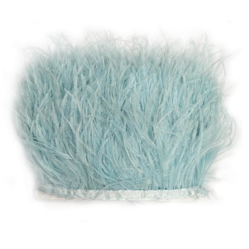 Feather1 Meter Fluffy Ostrich Feather Satin Trim Cloth Sideband 8-10cm Ribbon Fringe Suitable for Skirts / Dresses / Apparel Party DIY