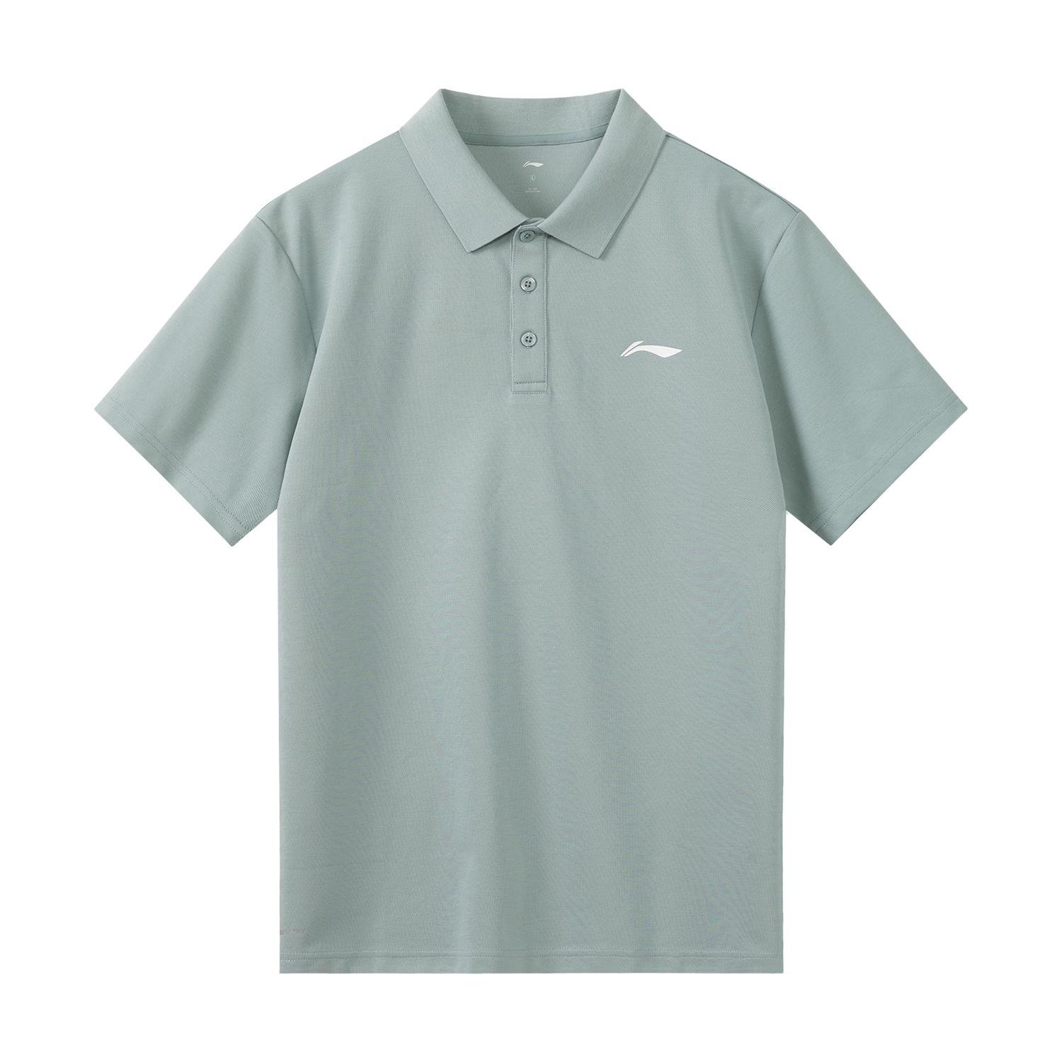 Li Ning Polo Shirt Men s Gray Jadeite Green APLW511-2 2XL