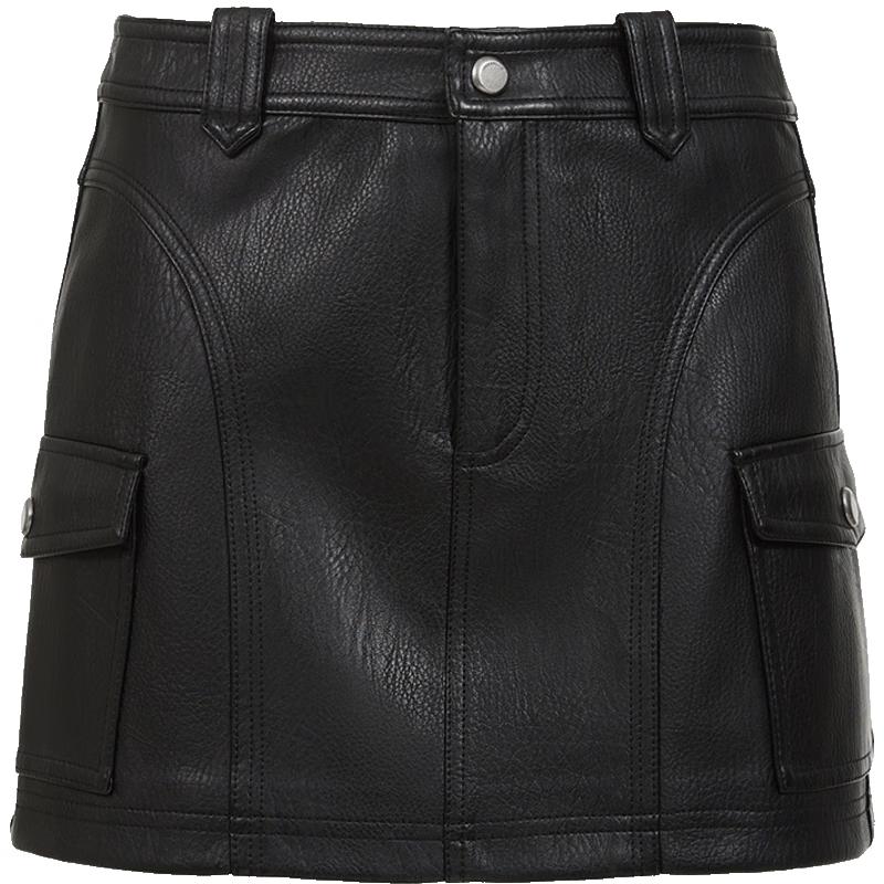 ONLY Women s Functional Pocket PU Mini Skirt L