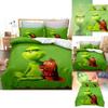 The Grinch Cartoon Character 3d Printed Duvet Cover Set For Modern Bedroom Decor