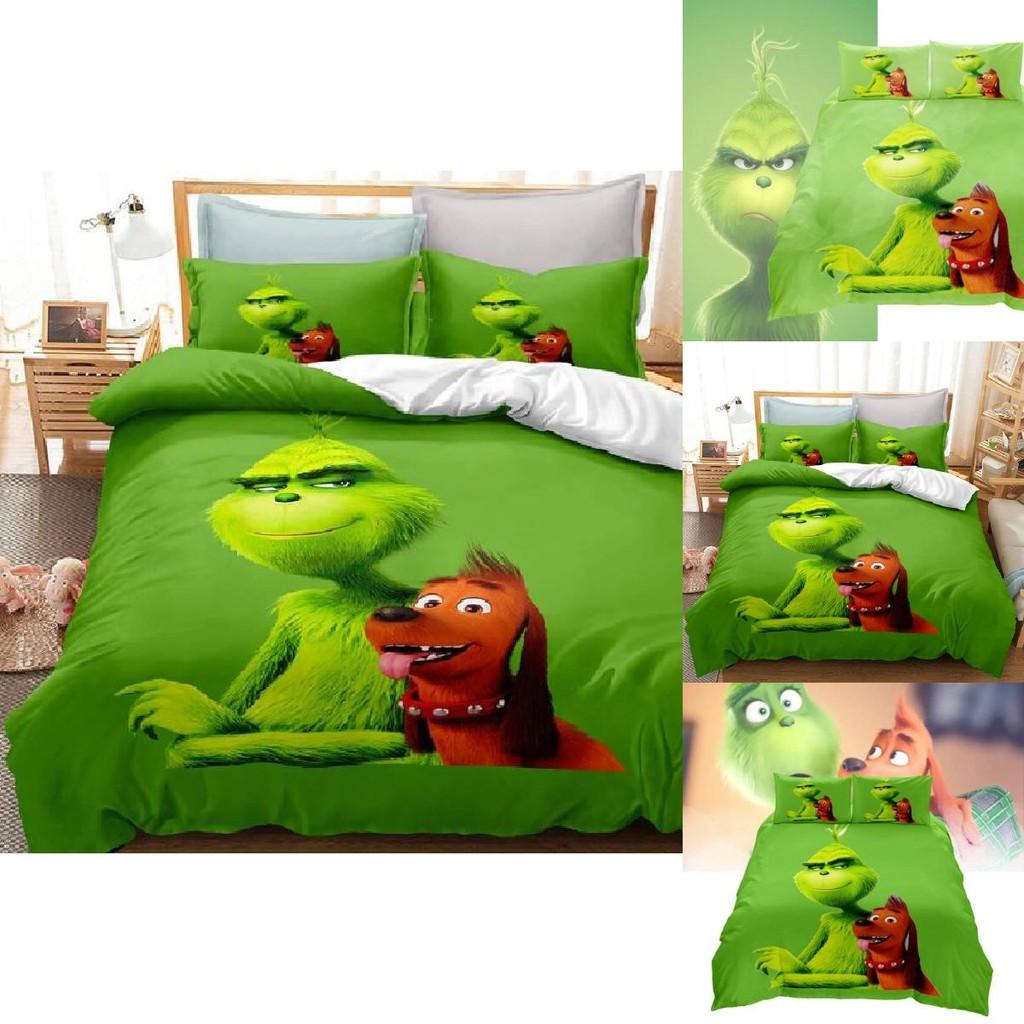 The Grinch Cartoon Character 3d Printed Duvet Cover Set For Modern Bedroom Decor