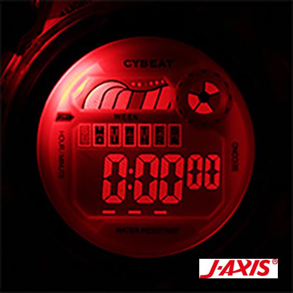 J-AXIS Unisex CF2C0009-BL (Digital Watch Cybeat 7 Color Light Sun Flame) Watch