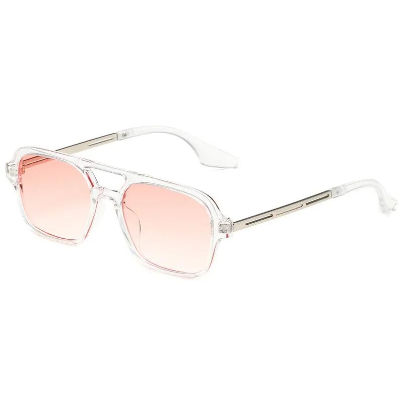 Retro Square Sunglasses New Trend Outdoor Uv400 Popular Travel Pilot Korean Box Retro Sun Glasses Brand Designer