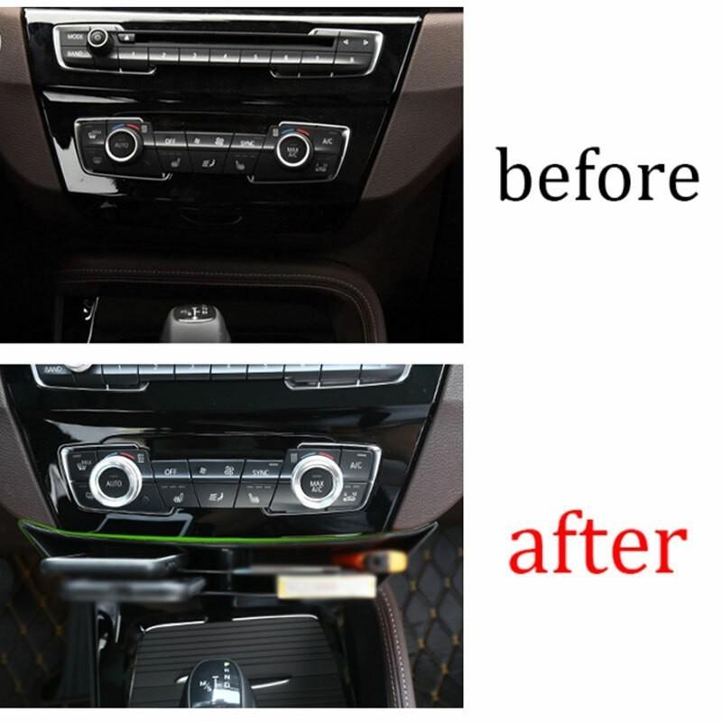 Fit For BMW X1 F48 2016-2022 2022 ABS Black Middle Console Storage Box Trim 1PCS