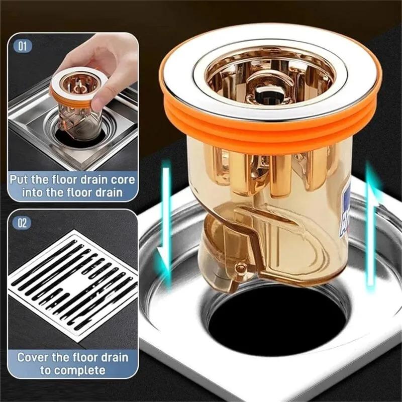 Zwaartekracht-Inductie Vloerafvoer-Kern Toilet Deodorant Anti-Geur Geen Geur Badkamer Toilet Riolering Doucheafvoer voor Badkuip Keuken