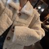 Lamb Hoodie Jacket Women Autumn Winter Loose Short Korean Versatile Student Cardigan Top