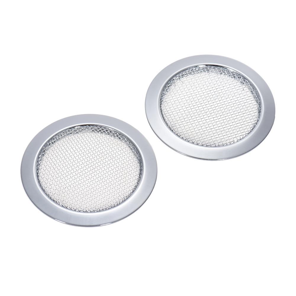 2pcs Silver Screened Sound Hole Inserts for Dobro Resonator Guitar Cigar Box Guitars