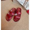 Su Yinyin has the same retro toe casual beach thick-soled slippers for women's vacation versatile flat-bottomed cool slippers for summer wear