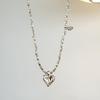 Mini Double Heart Silver Necklace (Luxurious Silver Color)
