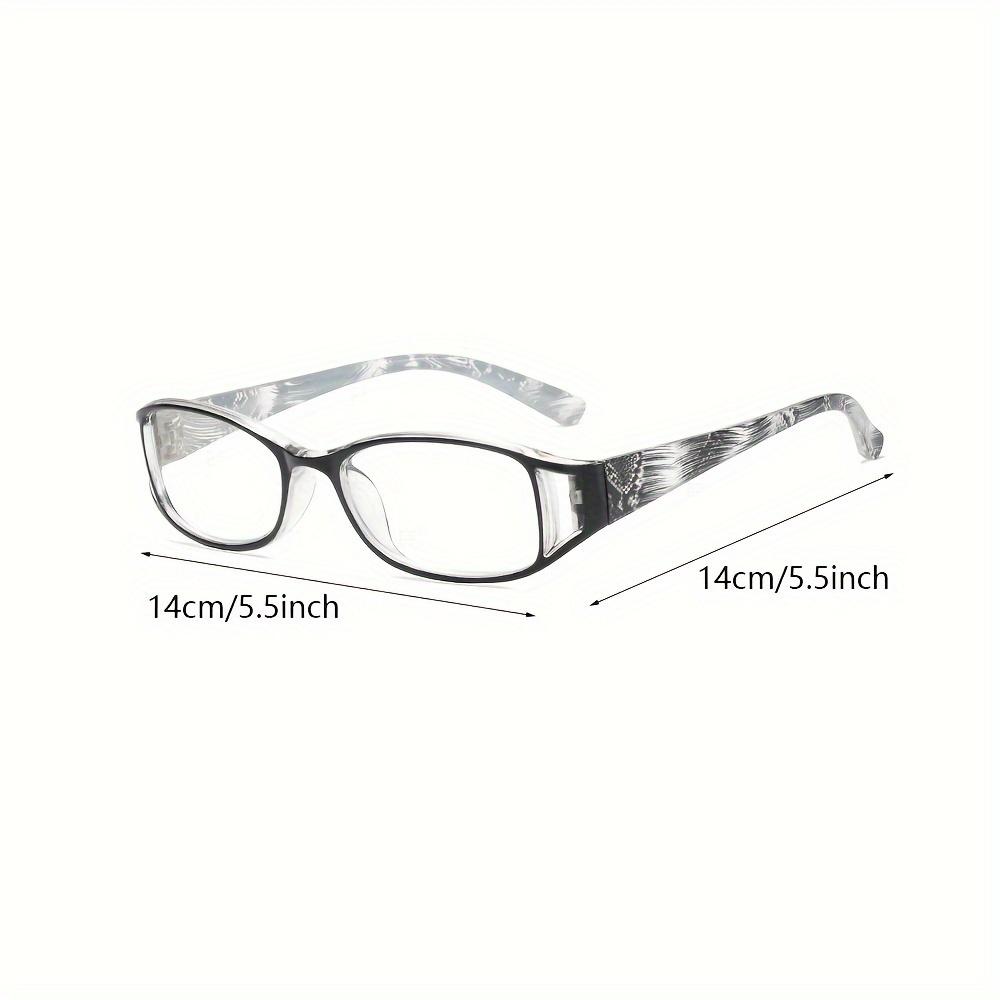 Women & Men Floral Reading Glasses - Elegant Fashion Square Full Frame, Perfect for Phone & Computer