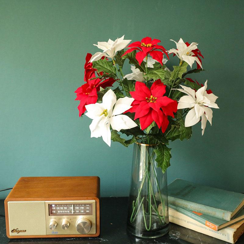 Buy Artificial Christmas Flowers Fake Decoration Home Dried Flowers