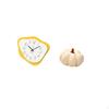 Acrylic Pumpkin Wall Clock Hanging Modern Office Ornament Silent Timepiece Decorative Sofa Cushion