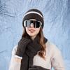 Kvinnor Höst Vinter Varm Tjocka Öronskydd Mössa Kall Utomhuscykling Stickad Mössa Set Söt Söt Mössa Scarf Handskar Tredelad Set