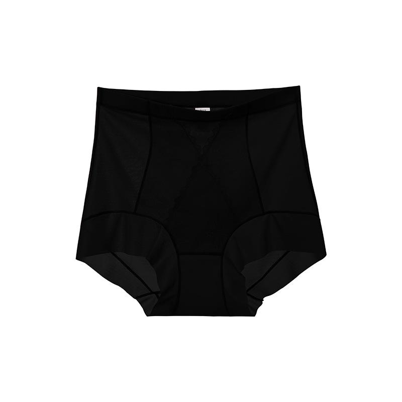 

Кружевные трусики с высокой талией для контроля живота - Дышащие, с эффектом подтяжки ягодиц, не скатывающиеся, формирующие фигуру для женщин XXL (suitable for 63-75 kg) чёрный