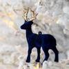 Christmas Decoration 2025 Flash Flocked Elk Pendant Christmas Tree Home New Year Hanging Decors Luxury Red Glod Glitter Deer