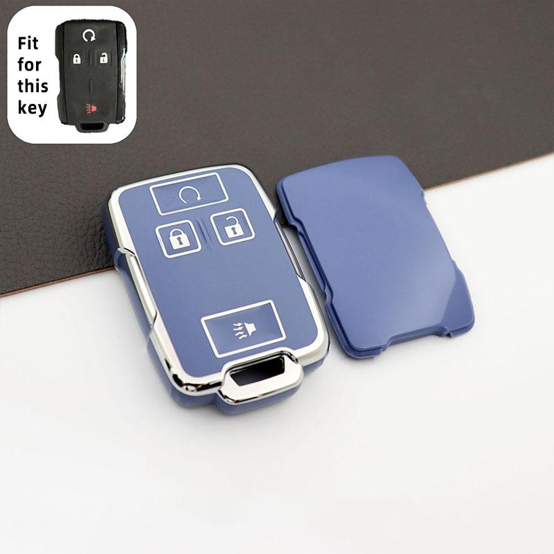 4 Buttons TPU Shell Fob For Chevrolet SUBURBAN Saboban GMC Sierra Canyon Colorado Silverado Car Key Case Cover Accessories JHES6