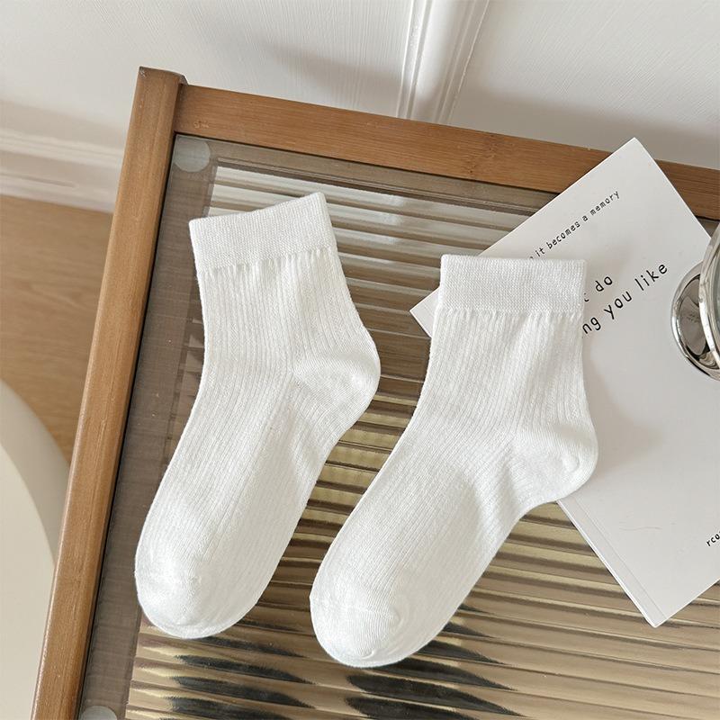 Female Summer Thin New Cotton Lovely Ballet Style Hollow Mesh Breathable Short Tube Socks