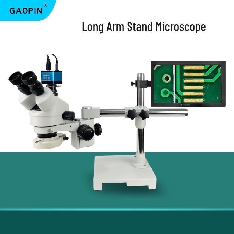 GAOPIN 7-45x Long Arm Stereo Microscope with Digital Output