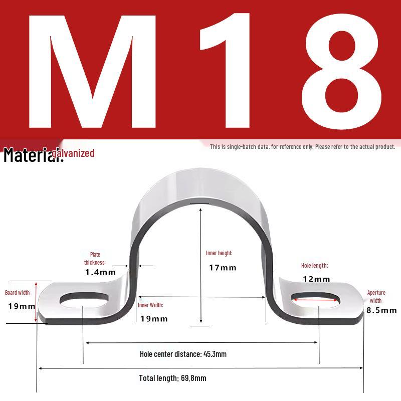 Galvanized U-Shaped Saddle Clamp for Pipes and Hoses