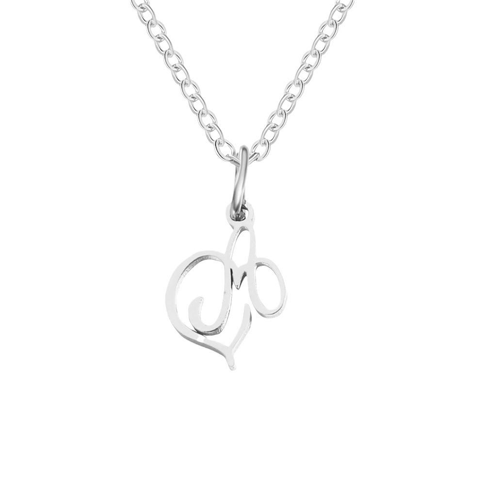 St. Delan Versatile 26-Letter Stainless Steel DIY Necklace Pendant