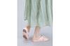 Pansy Women's Room Shoes 9370J Hand-Knitted Footbed Size L Pink