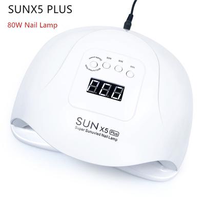 SUNX5 Plus 80W UV lempa LED nagų lempa nagų džiovintuvas saulės šviesa manikiūro geliniams nagams