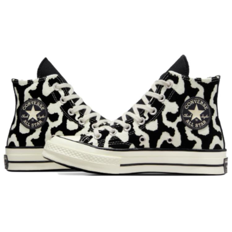 Converse Chuck 70 High Leopard Remix Unisex Black Egret A12350C