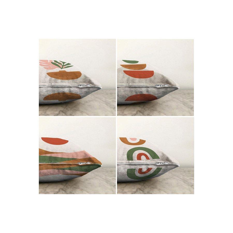 4 Pieces Double Sided Printed Cushion Cover Set